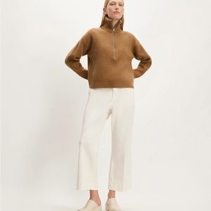 Everlane The Felted Merino Half-Zip Sweater